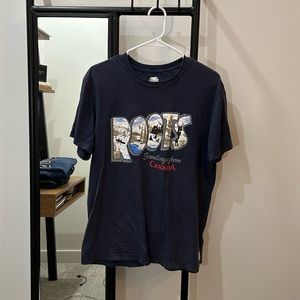 Navy Blue Roots Graphic Tee